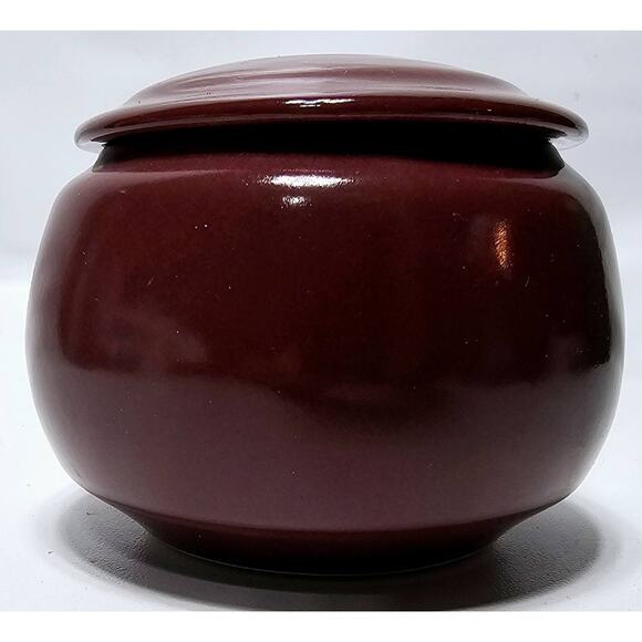 KENT FOLLETTE Pottery Cream And Sugar Set Cranberry/Green EUC Signed - Picture 9 of 13